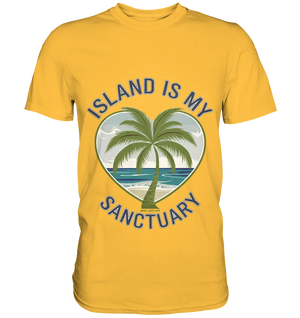 Island Is My Sanctuary - Tropische Ruhe - Premium Shirt Bright Lights Arts