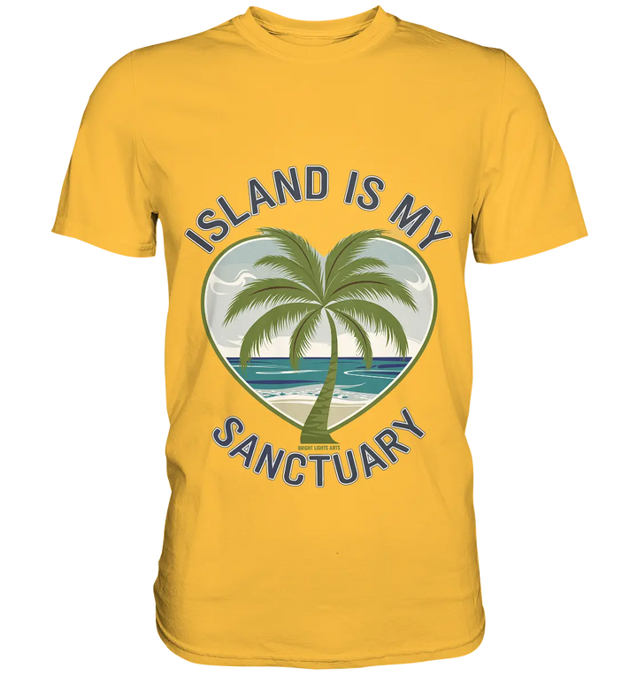 Island Is My Sanctuary - Tropische Ruhe - Premium Shirt Bright Lights Arts