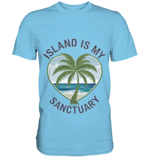 Island Is My Sanctuary - Tropische Ruhe - Premium Shirt Bright Lights Arts