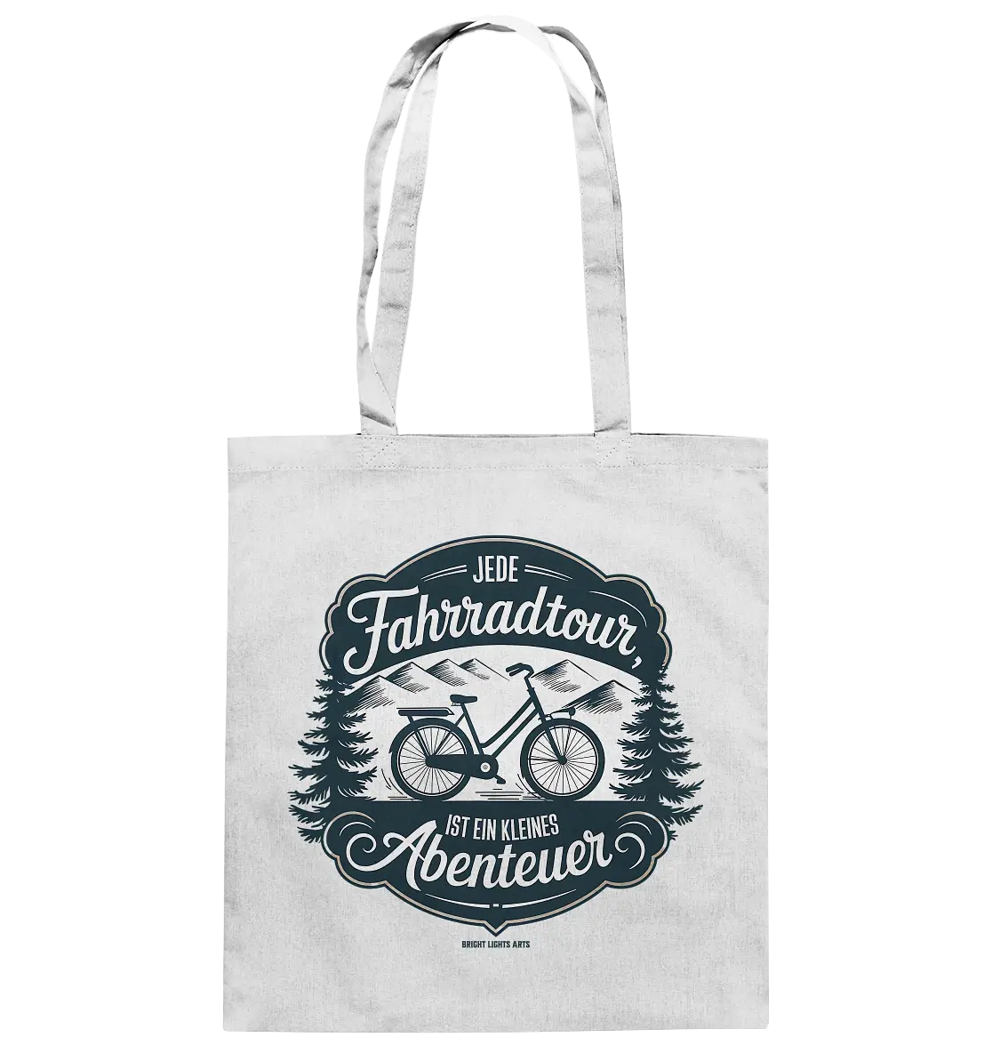 JEDE Fahrradtour IST EIN KLEINES Abenteuer Inspirierendes Outdoor Design - Baumwolltasche Bright Lights Arts