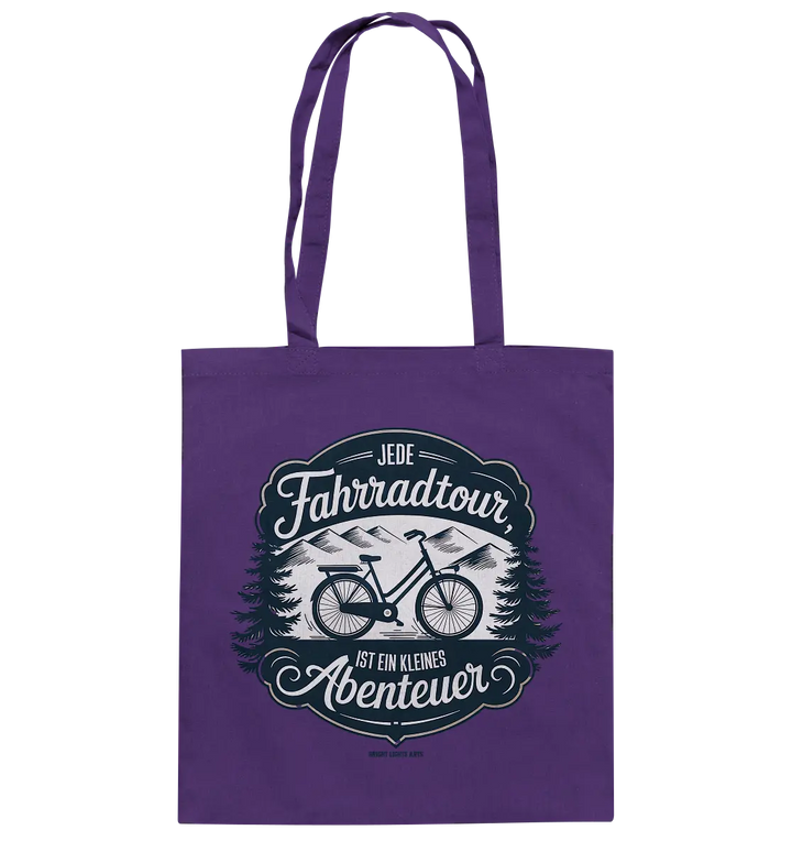 JEDE Fahrradtour IST EIN KLEINES Abenteuer Inspirierendes Outdoor Design - Baumwolltasche Bright Lights Arts