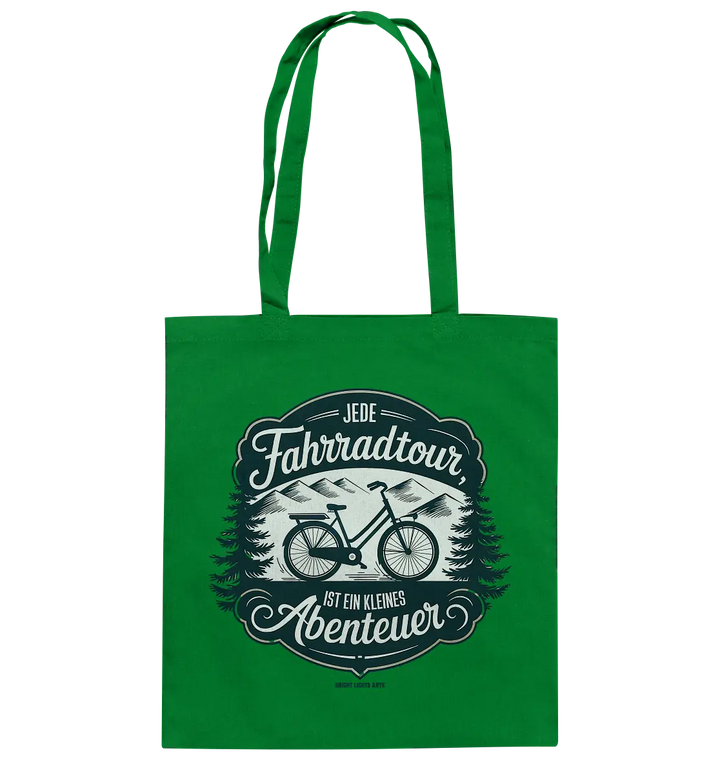 JEDE Fahrradtour IST EIN KLEINES Abenteuer Inspirierendes Outdoor Design - Baumwolltasche Bright Lights Arts