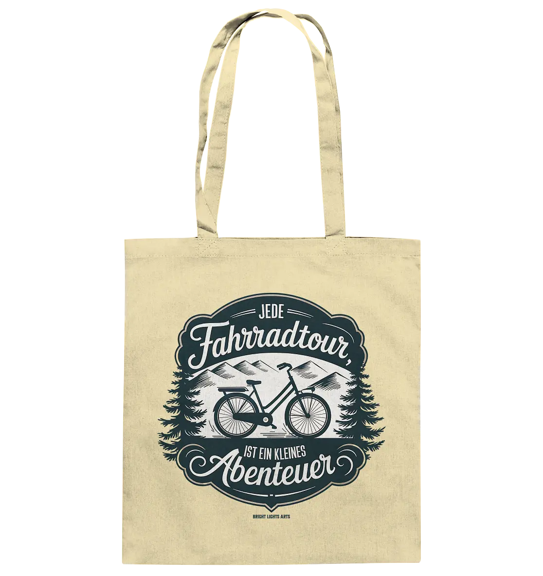 JEDE Fahrradtour IST EIN KLEINES Abenteuer Inspirierendes Outdoor Design - Baumwolltasche Bright Lights Arts
