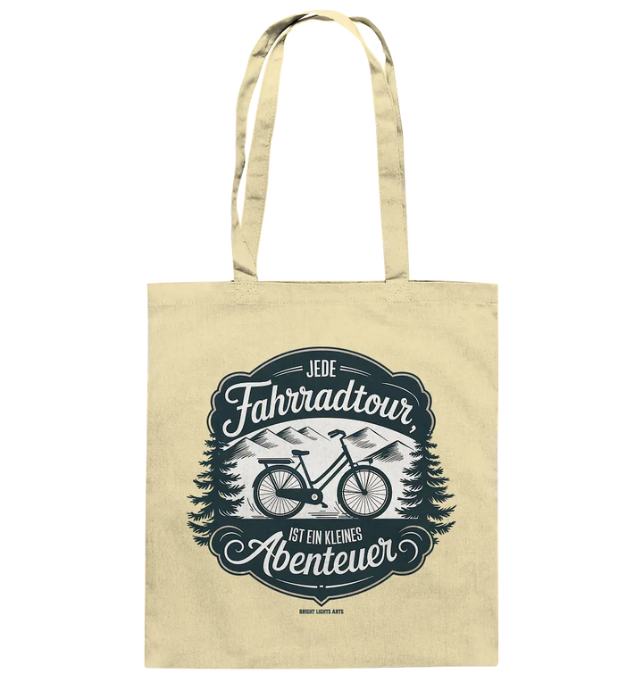 JEDE Fahrradtour IST EIN KLEINES Abenteuer Inspirierendes Outdoor Design - Baumwolltasche Bright Lights Arts