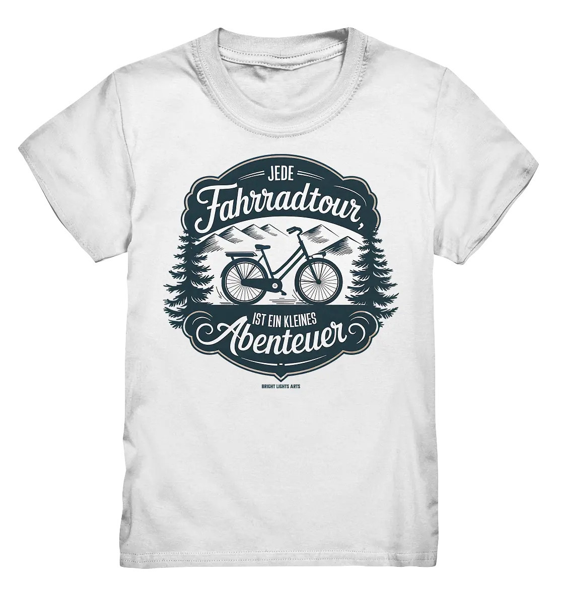 JEDE Fahrradtour IST EIN KLEINES Abenteuer Inspirierendes Outdoor Design - Kids Premium Shirt Bright Lights Arts