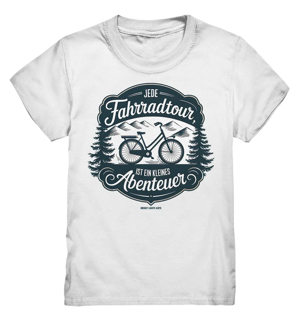 JEDE Fahrradtour IST EIN KLEINES Abenteuer Inspirierendes Outdoor Design - Kids Premium Shirt Bright Lights Arts