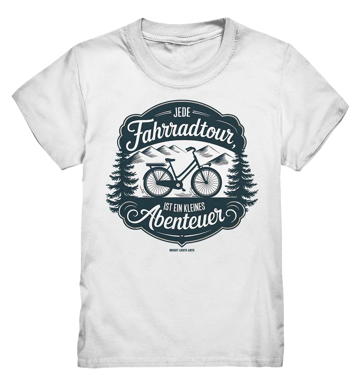 JEDE Fahrradtour IST EIN KLEINES Abenteuer Inspirierendes Outdoor Design - Kids Premium Shirt Bright Lights Arts