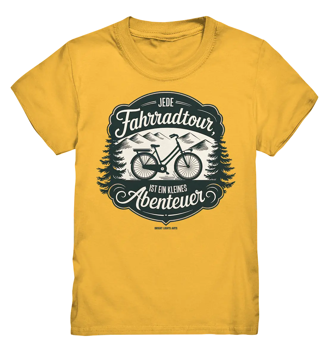 JEDE Fahrradtour IST EIN KLEINES Abenteuer Inspirierendes Outdoor Design - Kids Premium Shirt Bright Lights Arts