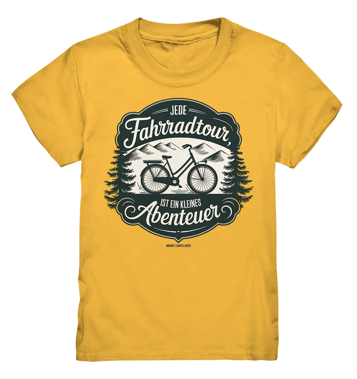 JEDE Fahrradtour IST EIN KLEINES Abenteuer Inspirierendes Outdoor Design - Kids Premium Shirt Bright Lights Arts