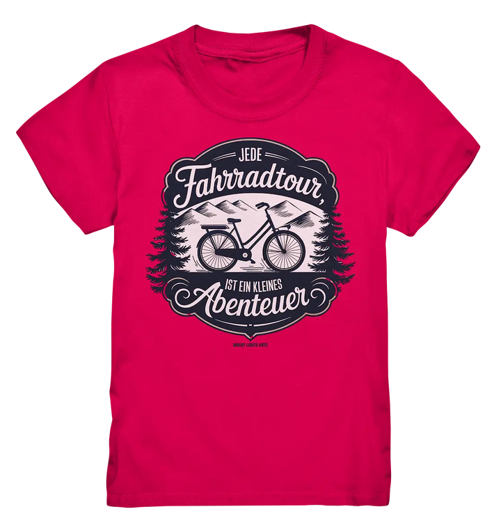 JEDE Fahrradtour IST EIN KLEINES Abenteuer Inspirierendes Outdoor Design - Kids Premium Shirt Bright Lights Arts