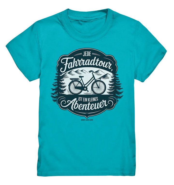 JEDE Fahrradtour IST EIN KLEINES Abenteuer Inspirierendes Outdoor Design - Kids Premium Shirt Bright Lights Arts