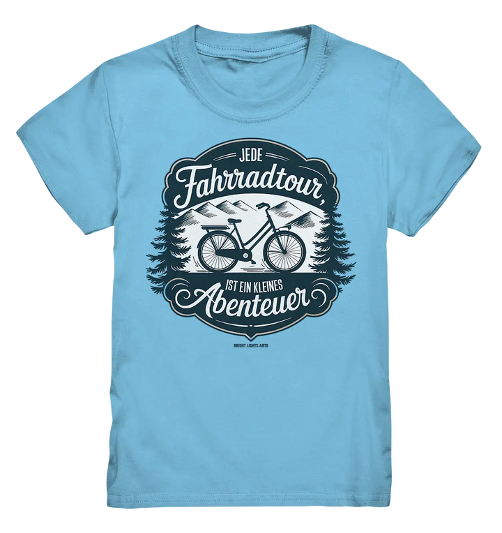 JEDE Fahrradtour IST EIN KLEINES Abenteuer Inspirierendes Outdoor Design - Kids Premium Shirt Bright Lights Arts
