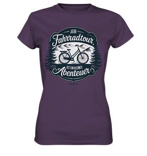 JEDE Fahrradtour IST EIN KLEINES Abenteuer Inspirierendes Outdoor Design - Ladies Premium Shirt Bright Lights Arts