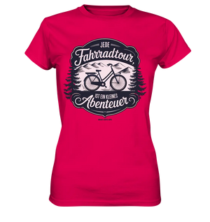 JEDE Fahrradtour IST EIN KLEINES Abenteuer Inspirierendes Outdoor Design - Ladies Premium Shirt Bright Lights Arts