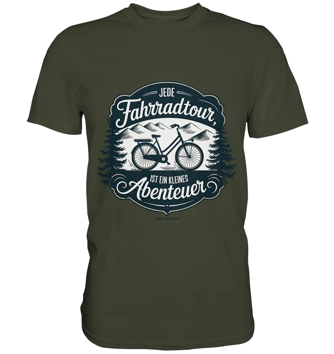 JEDE Fahrradtour IST EIN KLEINES Abenteuer Inspirierendes Outdoor Design - Premium Shirt Bright Lights Arts