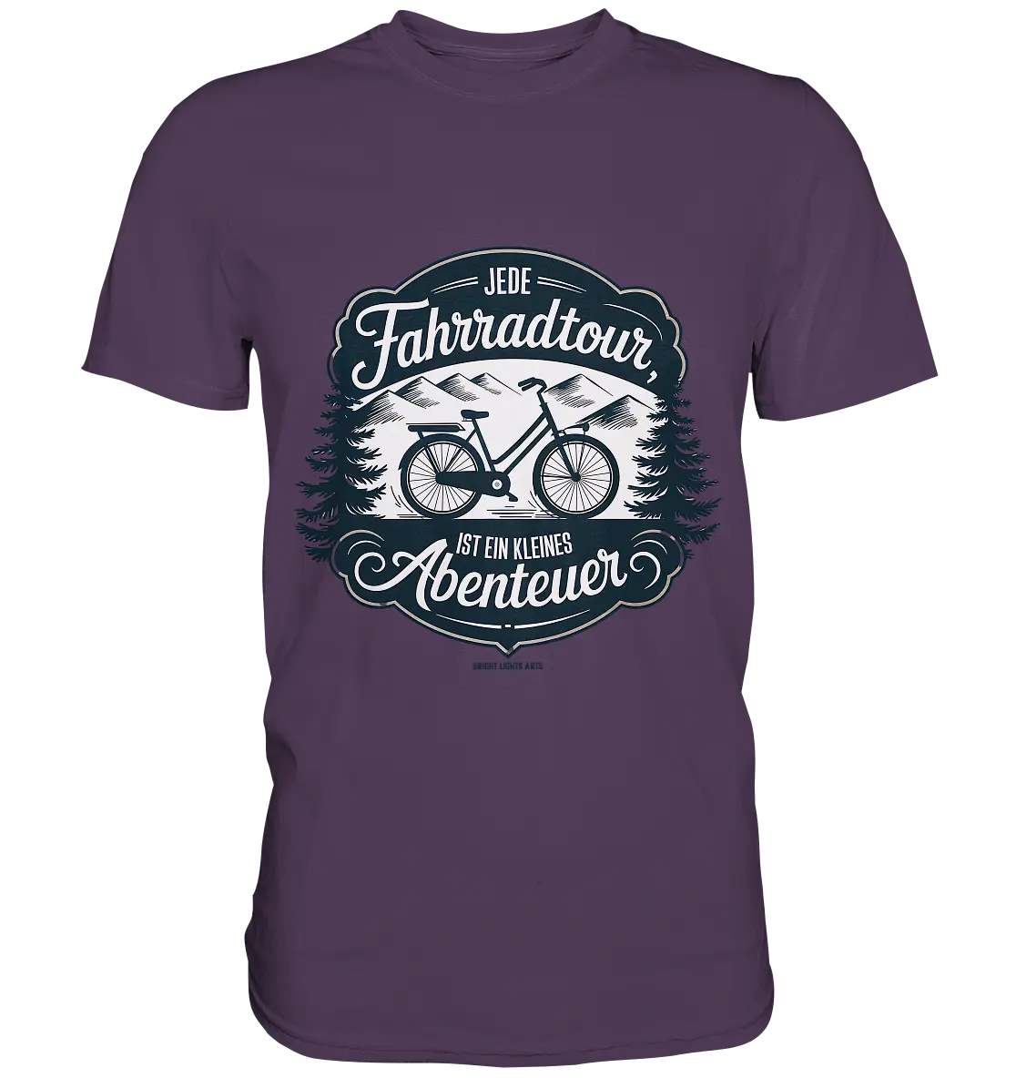 JEDE Fahrradtour IST EIN KLEINES Abenteuer Inspirierendes Outdoor Design - Premium Shirt Bright Lights Arts