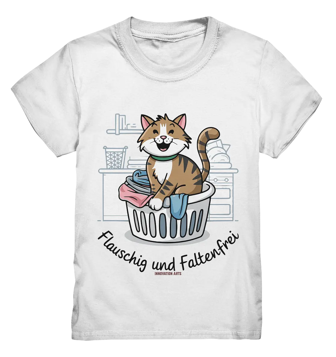 Kätzchen im Wäschekorb – Fröhliche Haushaltsmomente - Kids Premium Shirt Bright Lights Arts