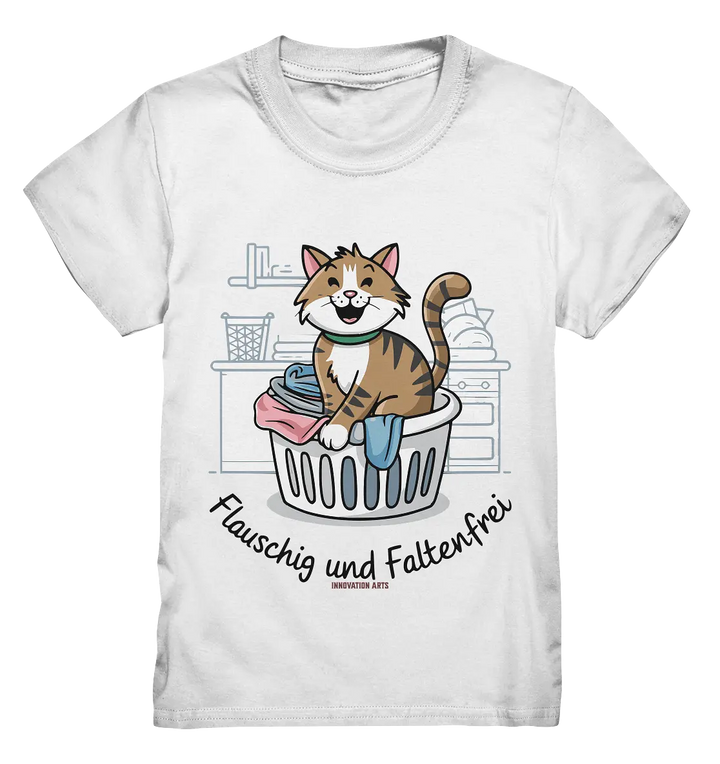 Kätzchen im Wäschekorb – Fröhliche Haushaltsmomente - Kids Premium Shirt Bright Lights Arts