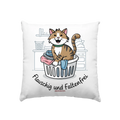 Kätzchen im Wäschekorb – Fröhliche Haushaltsmomente - Kissen 40x40cm Bright Lights Arts