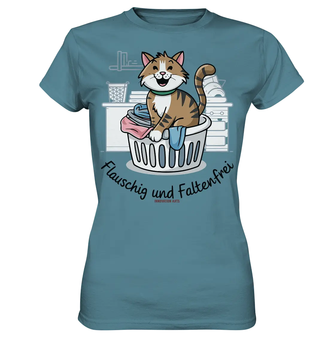 Kätzchen im Wäschekorb – Fröhliche Haushaltsmomente - Ladies Premium Shirt Bright Lights Arts