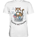Kätzchen im Wäschekorb – Fröhliche Haushaltsmomente - Premium Shirt Bright Lights Arts