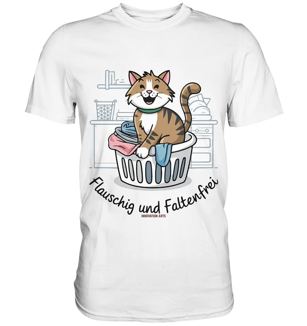 Kätzchen im Wäschekorb – Fröhliche Haushaltsmomente - Premium Shirt Bright Lights Arts