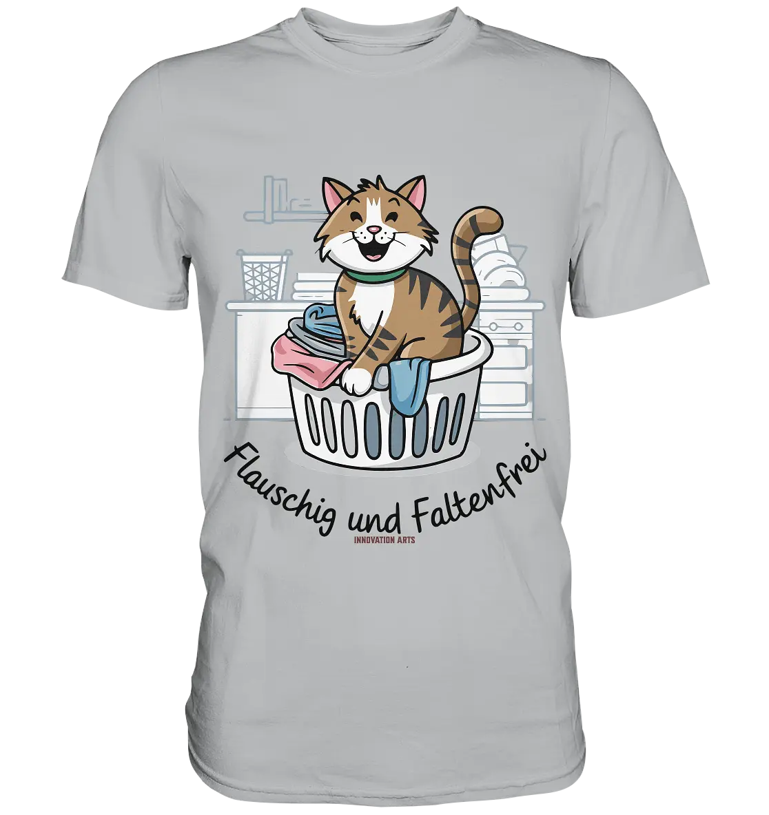 Kätzchen im Wäschekorb – Fröhliche Haushaltsmomente - Premium Shirt Bright Lights Arts