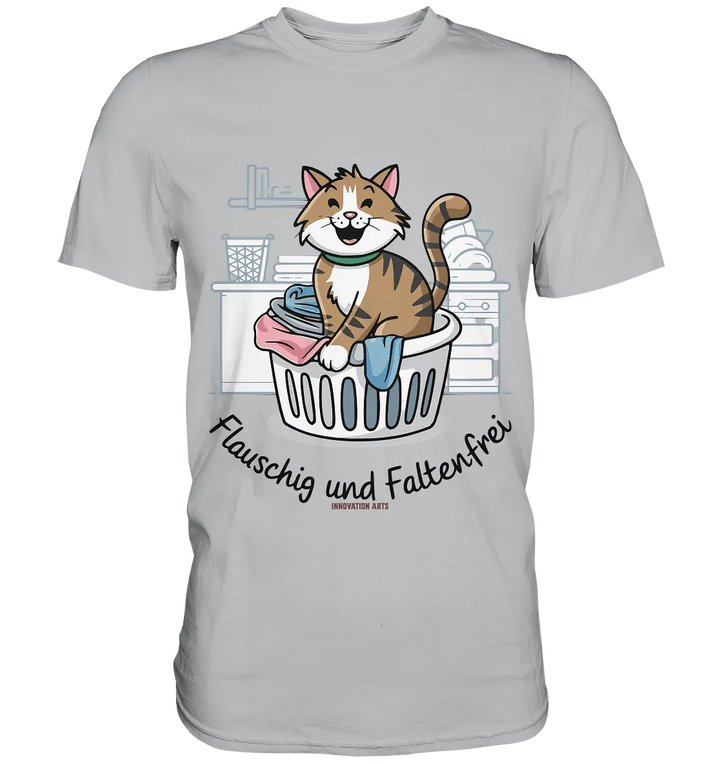 Kätzchen im Wäschekorb – Fröhliche Haushaltsmomente - Premium Shirt Bright Lights Arts