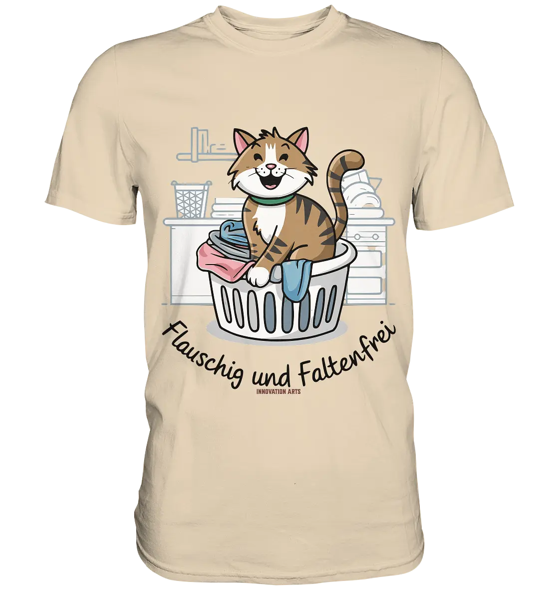 Kätzchen im Wäschekorb – Fröhliche Haushaltsmomente - Premium Shirt Bright Lights Arts