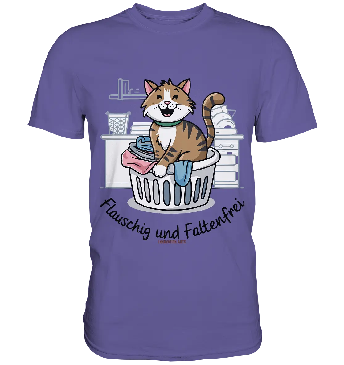 Kätzchen im Wäschekorb – Fröhliche Haushaltsmomente - Premium Shirt Bright Lights Arts