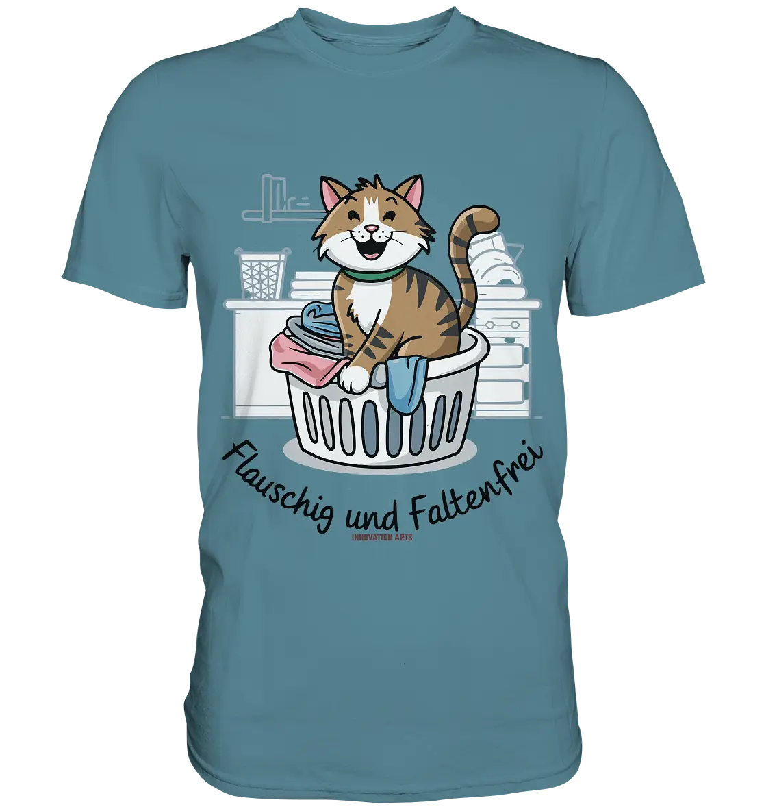 Kätzchen im Wäschekorb – Fröhliche Haushaltsmomente - Premium Shirt Bright Lights Arts