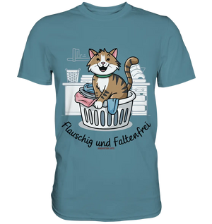 Kätzchen im Wäschekorb – Fröhliche Haushaltsmomente - Premium Shirt Bright Lights Arts