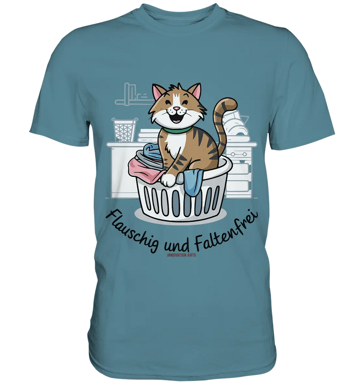 Kätzchen im Wäschekorb – Fröhliche Haushaltsmomente - Premium Shirt Bright Lights Arts