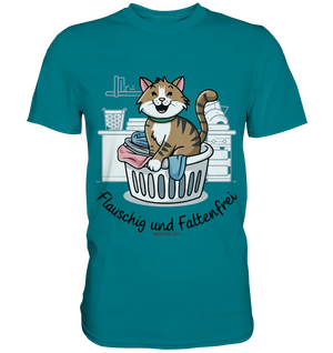 Kätzchen im Wäschekorb – Fröhliche Haushaltsmomente - Premium Shirt Bright Lights Arts