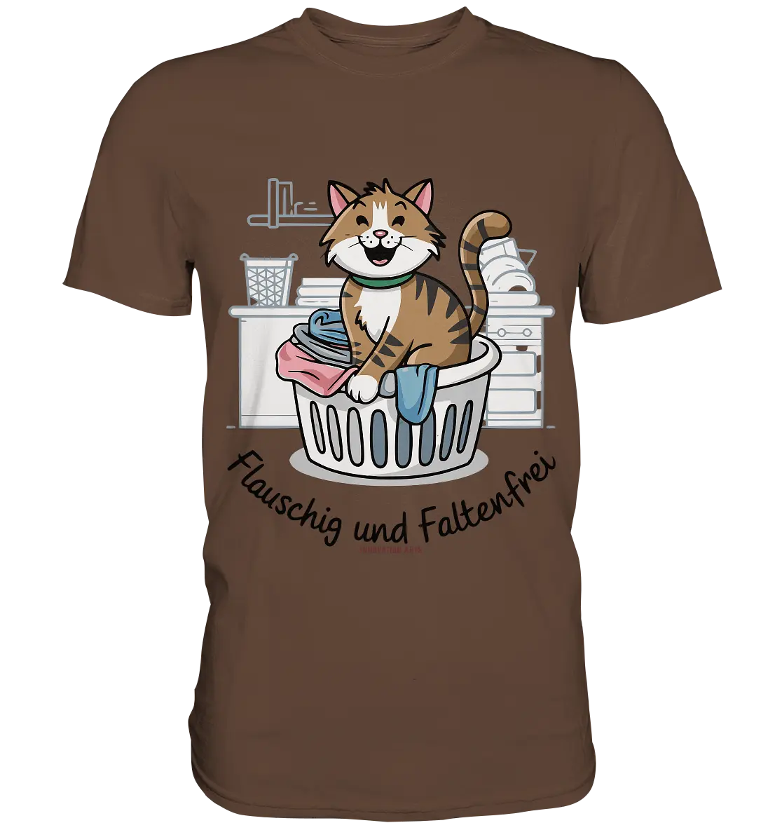 Kätzchen im Wäschekorb – Fröhliche Haushaltsmomente - Premium Shirt Bright Lights Arts