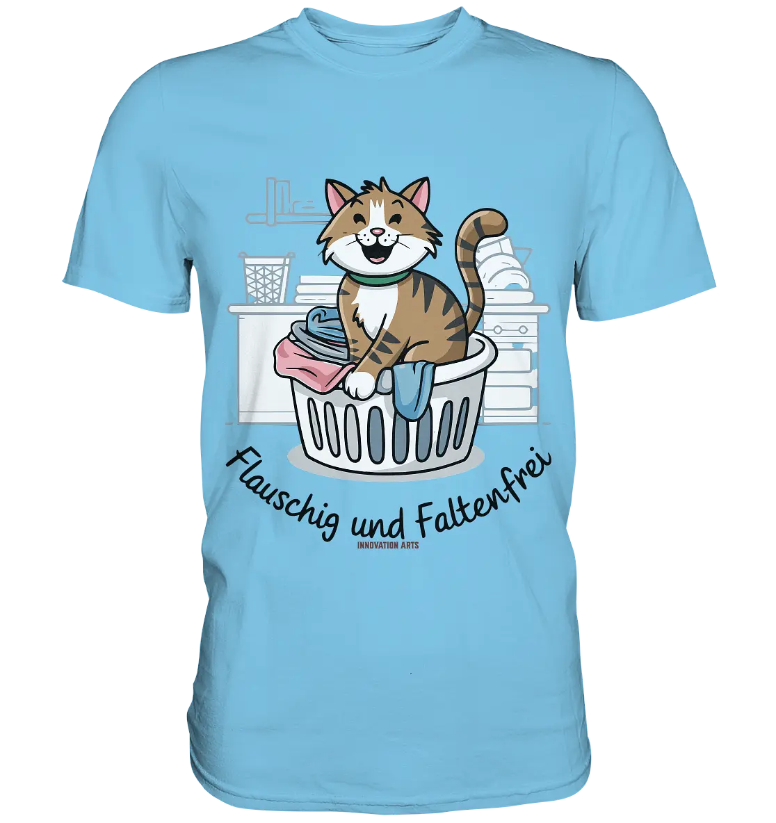 Kätzchen im Wäschekorb – Fröhliche Haushaltsmomente - Premium Shirt Bright Lights Arts