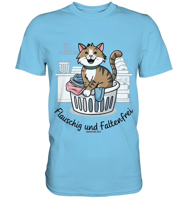 Kätzchen im Wäschekorb – Fröhliche Haushaltsmomente - Premium Shirt Bright Lights Arts