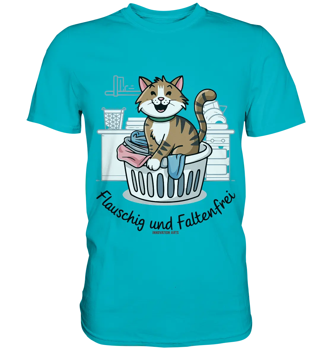 Kätzchen im Wäschekorb – Fröhliche Haushaltsmomente - Premium Shirt Bright Lights Arts