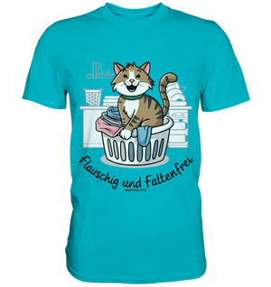 Kätzchen im Wäschekorb – Fröhliche Haushaltsmomente - Premium Shirt Bright Lights Arts
