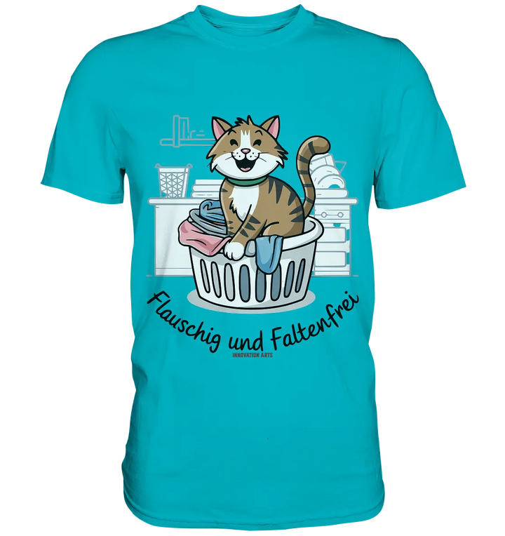 Kätzchen im Wäschekorb – Fröhliche Haushaltsmomente - Premium Shirt Bright Lights Arts