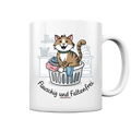 Kätzchen im Wäschekorb – Fröhliche Haushaltsmomente - Tasse glossy Bright Lights Arts