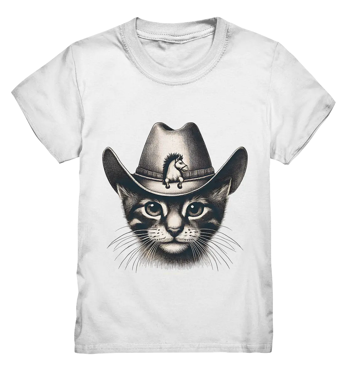 Katzen-Cowboy – Western trifft auf flauschige Eleganz - Kids Premium Shirt Bright Lights Arts