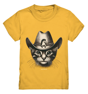 Katzen-Cowboy – Western trifft auf flauschige Eleganz - Kids Premium Shirt Bright Lights Arts