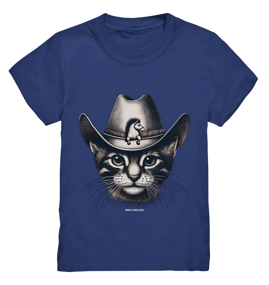 Katzen-Cowboy – Western trifft auf flauschige Eleganz - Kids Premium Shirt Bright Lights Arts