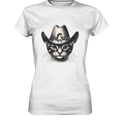 Katzen-Cowboy – Western trifft auf flauschige Eleganz - Ladies Premium Shirt Bright Lights Arts