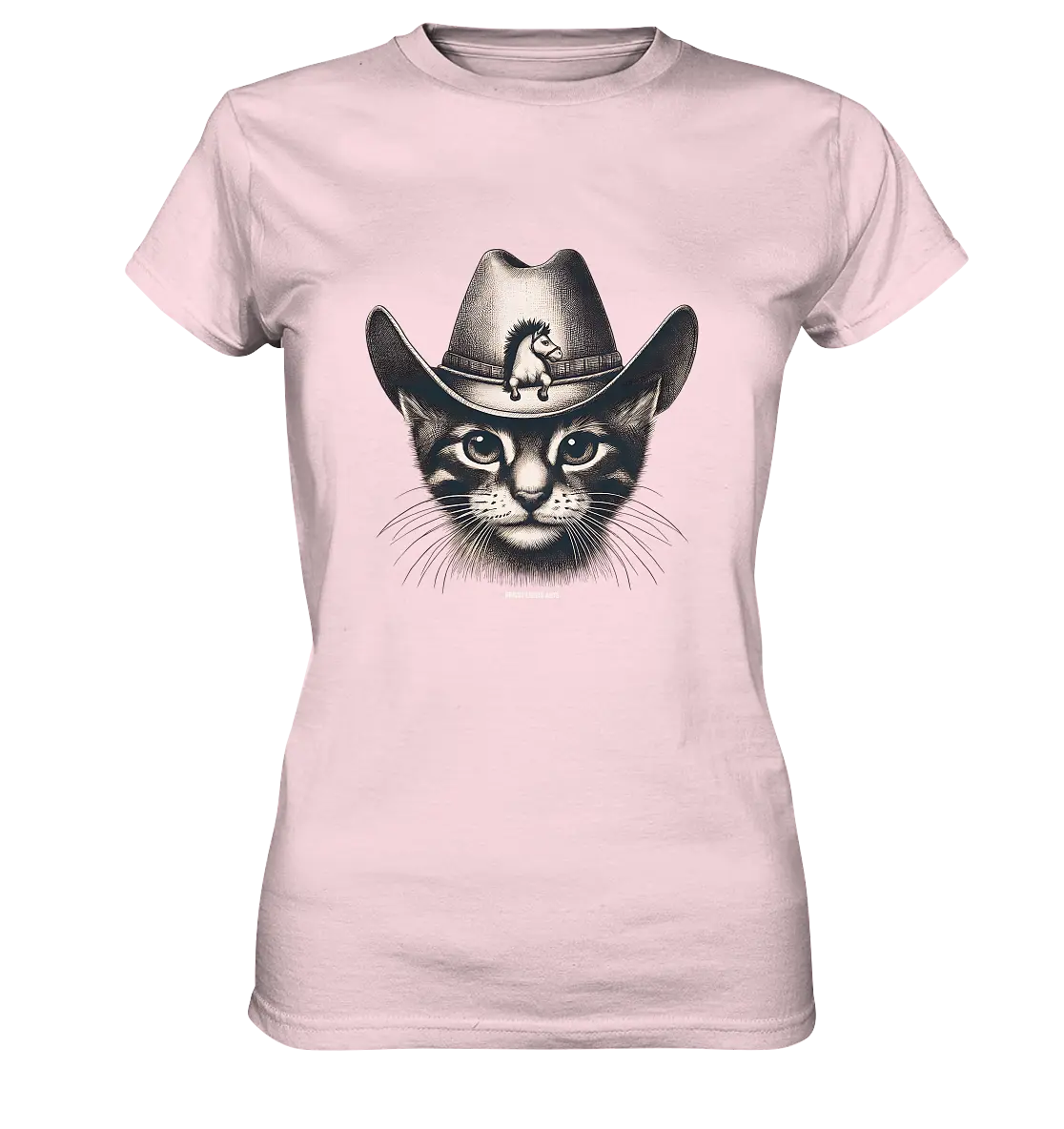 Katzen-Cowboy – Western trifft auf flauschige Eleganz - Ladies Premium Shirt Bright Lights Arts