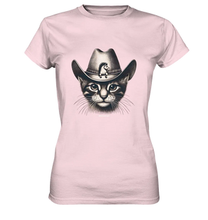 Katzen-Cowboy – Western trifft auf flauschige Eleganz - Ladies Premium Shirt Bright Lights Arts