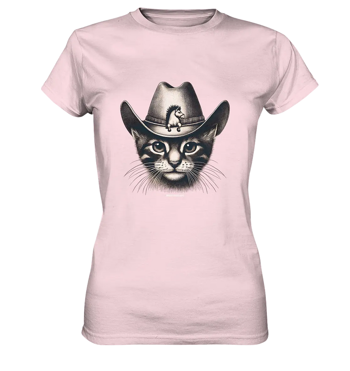 Katzen-Cowboy – Western trifft auf flauschige Eleganz - Ladies Premium Shirt Bright Lights Arts