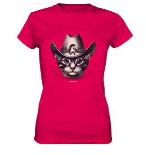 Katzen-Cowboy – Western trifft auf flauschige Eleganz - Ladies Premium Shirt Bright Lights Arts