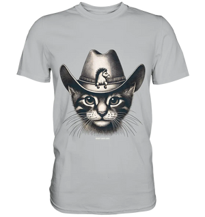 Katzen-Cowboy – Western trifft auf flauschige Eleganz - Premium Shirt Bright Lights Arts